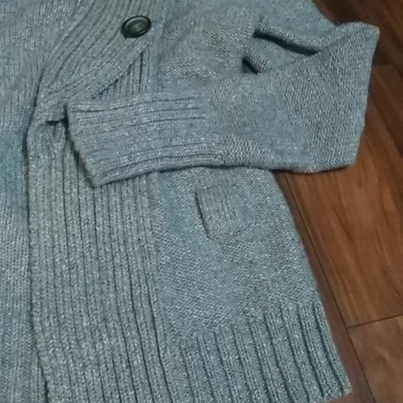 Banana Republic Women's Gray Knitted Buttoned Cotton Sweater Sz. Medium - Picture 10 of 12